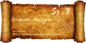 Szabadi Mariann névjegykártya